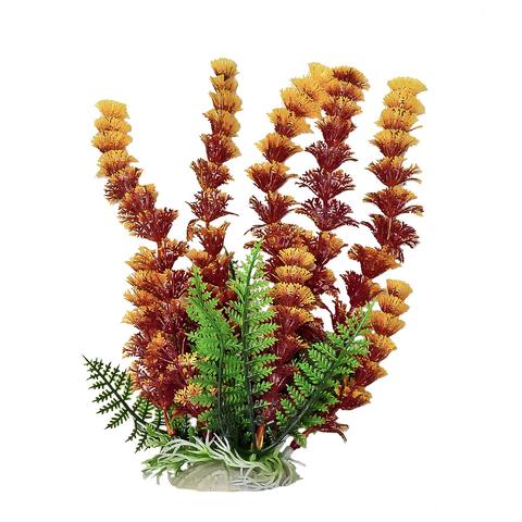Aquatop Cabomba-like Rust & Orange Aquarium Plant w/ Weighted Base