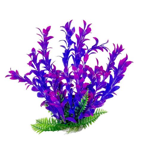 Aquatop Hygro-like Blue & Purple Aquarium Plant w/ Weighted Base