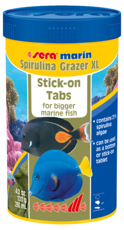 Sera Marin Spirulina Grazer XL Stick-on Tabs 250mL