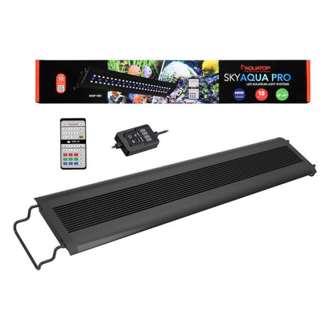 SkyAqua Pro FW 18"- 24" LED Aquarium Light, Programmable with IR remote and In-line control, 18W,  6500K, UL & CSA