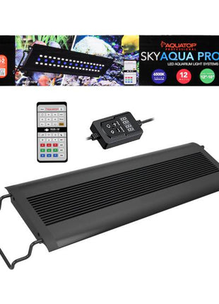 SkyAqua Pro FW 12"- 18" LED Aquarium Light, Programmable with IR remote and In-line control, 12W, 6500K, UL & CSA