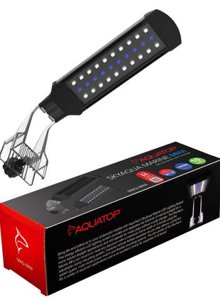 SkyAqua Marine Mini Clamp On LED w/inline intensity adjustment: Color: 14,000K,  Daylight and Lunar modes, 
UL & CSA, 10 Watts