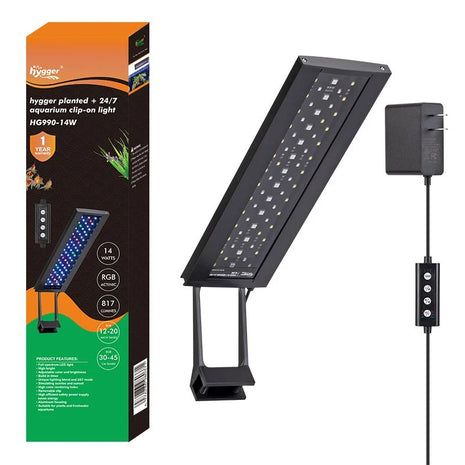 Hygger Planted 24/7 Aquarium Clip-on LED Saltwater Light