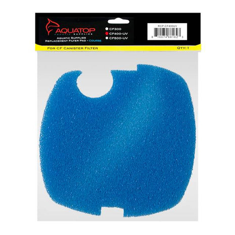 Aquatop Replacement Filter Sponge for CF400-UV, 1 Piece - Coarse/Blue - Aquatica Superstore