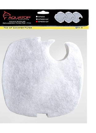 Aquatop Replacement Filter Pads for CF500-UV, 3 Pieces - Fine/White - Aquatica Superstore