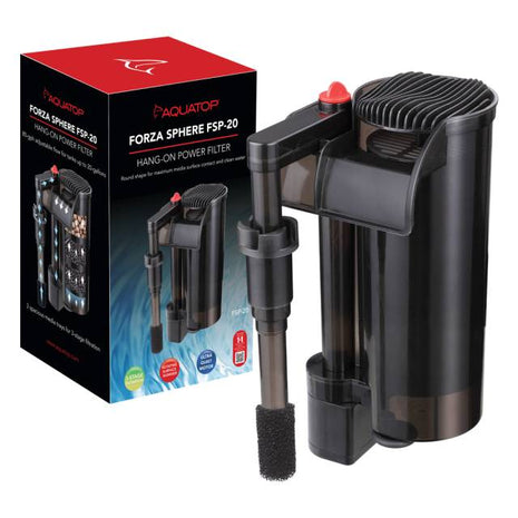 Aquatop Forza Sphere 10 Power Filter with Rotating Vortex Skimmer 42-gph for Tanks up to 10-gallons - Aquatica Superstore