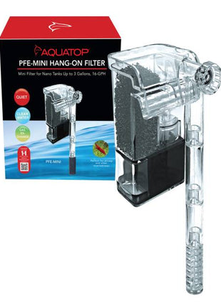 AQUATOP Forza Mini Hang-On Filter, 16-gph for Aquariums up to 3-Gallons PFE-MINI