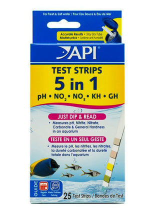 API 5-in-1 Aquarium Test Kit Strips - Aquatica Aquarium Gallery Fish Store Cleveland Ohio