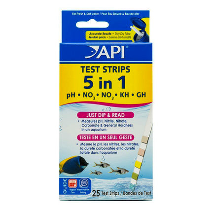 API 5-in-1 Aquarium Test Kit Strips - Aquatica Aquarium Gallery Fish Store Cleveland Ohio