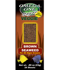 Omega Sea Super Veggie Seaweed Sheets (24 sheets/box) - Aquatica Aquarium Gallery Fish Store Cleveland Ohio
