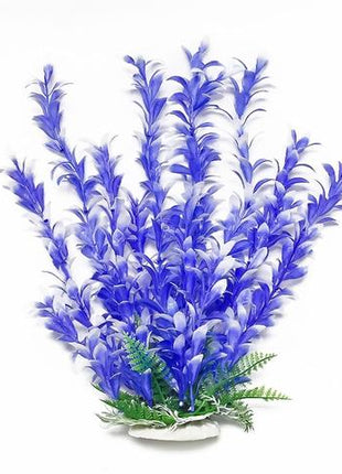 Aquatop Bacopa-like Blue & White Aquarium Plant w/ Weighted Base - Aquatica Aquarium Gallery Fish Store Cleveland Ohio