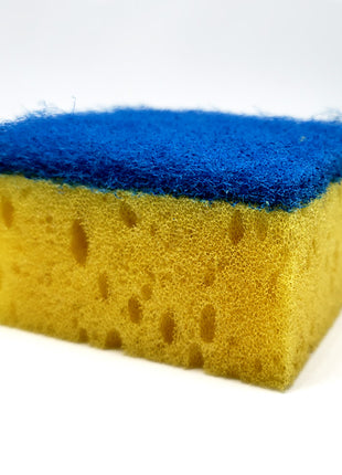 Blue & Yellow Square Scrubber Sponge - Aquatica Aquarium Gallery Fish Store Cleveland Ohio