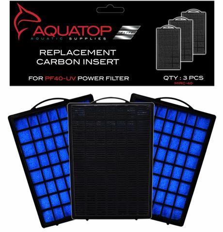 Aquatop PF40-UV Hang On UV Filter Replacement Carbon Cartridge - Aquatica Aquarium Gallery Fish Store Cleveland Ohio