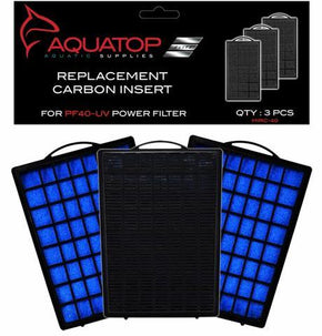 Aquatop PF40-UV Hang On UV Filter Replacement Carbon Cartridge - Aquatica Aquarium Gallery Fish Store Cleveland Ohio